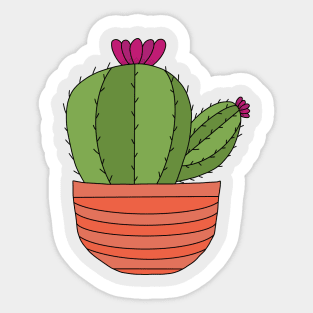 Cute Cactus Design #40: Big And Sideways Cactus Sticker